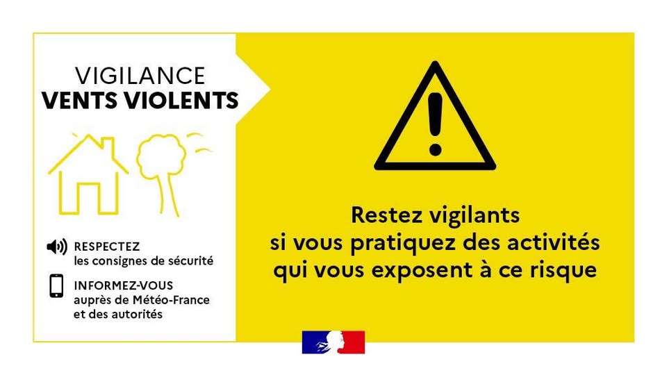 VIGILANCE JAUNE – VENT