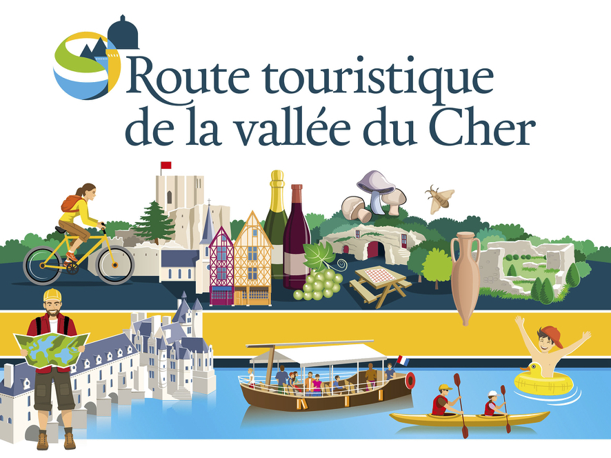 Visuel pour illustrer les éléments de la route touristique de la vallée du cher