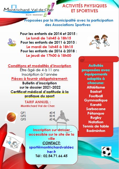 activités tarifs 20-07-2021
